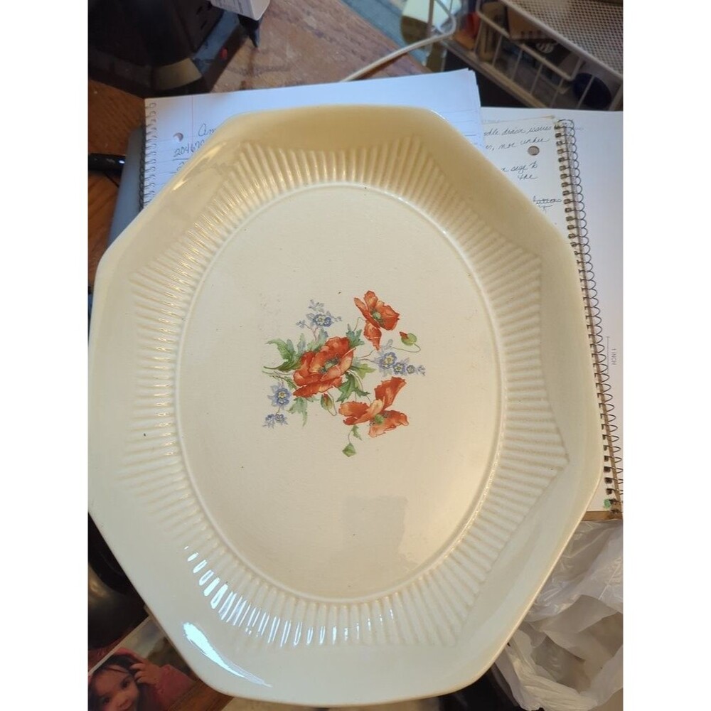 Vintage Salem China Co. Floral Serving Platter